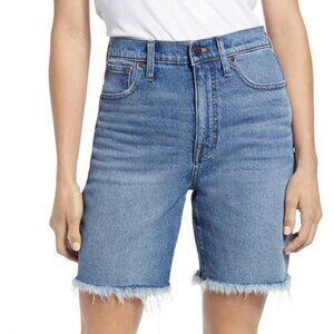 Madewell mid rise denim shorts jean cut-off frayed hem Bonet woman new 29
